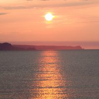 蘭島海岸の夕陽